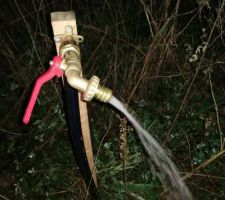 Robinet installer et eau activer