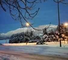 La route vers la maison en fin d'après midi!