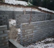 Les murs de soubassement pour le vide sanitaire fini