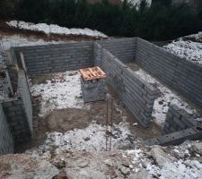Les murs de soubassement pour le vide sanitaire fini