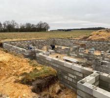 Début fondation vide sanitaire