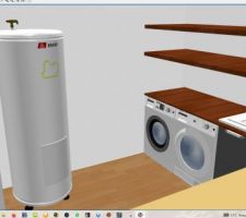 Buanderie - vue 3D grossière