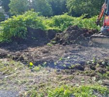 Terrain en friche et r&eacute;alisation de l'acc&egrave;s chantier