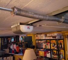 Vue de la porte de garage