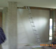 Cloison garage,placo plafond rdc.
