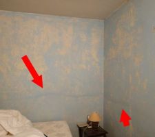 Trace sur le mur de la chambre