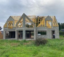 Première partie charpente 
Mauvaise hauteur de pointe : à modifier