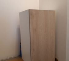 Meuble cuisine Leroy Merlin porte Nordik effet frêne