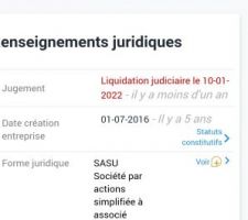 Et voila ce qui arrive quand on est menteur vicieux incompétent 
Qu on herite de la boite a papa mais qu on y connait rien.
Je plein les clients qui ont signé avec eux recemment 
Encore une nouvelle liquidation de mme cabre qui porte desormais le nom de son mari le commercial mr ferry.
Alerte rouge sur ses malfrats dy batiments