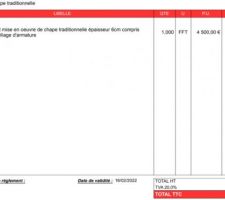 Tarif chape maison compléte
