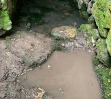 Abords boueux  de la source