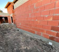 Enduits de soubassment coté Ouest