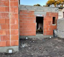 Enduits de soubassment coté Sud