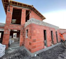 Enduits de soubassment coté Nord