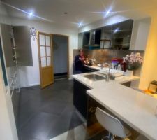 Installation meuble haut et nouvelle plaque de cuisson