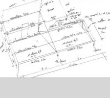 Projet de réfection de la toiture de la grange contigüe à l'habitation  et remis au charpentier pour étude,fourniture des bois et pose.