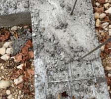 Fondations coulé, pas complètement