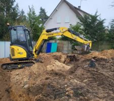 Pr&eacute;paration du terrain avec mon terrassier