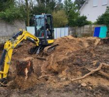 Préparation du terrain avec mon terrassier