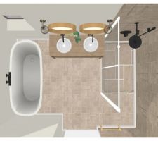 1er plan d'aménagement de la salle de bain