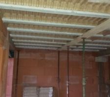 Pose du plancher de l'étage