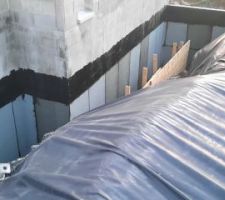 Isolation de la façade qui sera enterrée