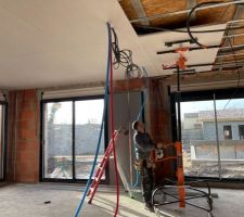 Placage du plafond