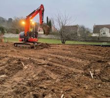 Remblais mur de sout&egrave;nement, nivellement du terrain