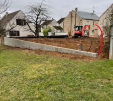 Nivellement terrain : vu depuis le terrain voisin