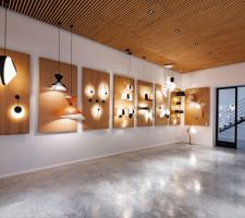 Plafond en lame de bois