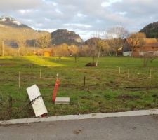 Implantation de notre futur maison sur le terrain