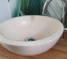 Vasque motif terrazzo