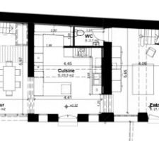 Nouveau plan avec accès de la chambre vers la mezzanine