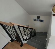 Escalier - garde corps métal bois sur mesure