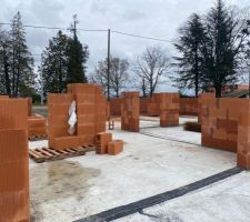 élévation des murs en cours