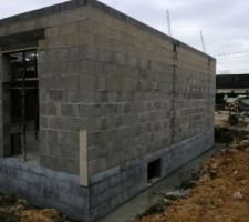 Les murs du rdc presque terminé