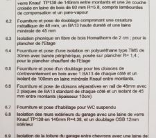 Description de l'isolation