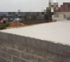 Coulage dalle + linteau porte garage