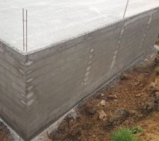 Coulage dalle + mortier d?imperméabilisation