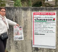 Mise en placement de l'affichage du permis de construire