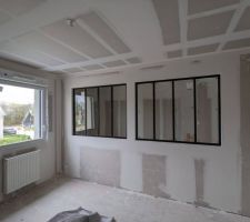 Pose des verrières du bureau
