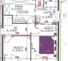 Plan prises électriques & RJ45 partie nuit RdC