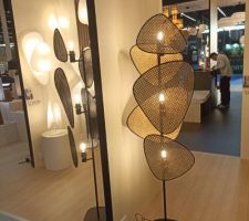 Luminaire bambou et rotin