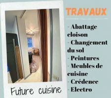 Travaux pour la future cuisine de l'appartement du rez-de-chaussée côté rue