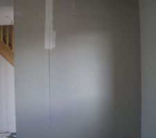 Mur séparateur salon/entrée