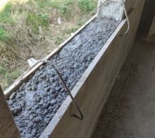 Préparation béton fenêtre