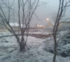 Fin du chantier pour ce week-end,il neige, nous sommes gel&eacute;s!