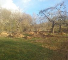 &Eacute;talage des terres sur la parcelle