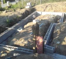 POse des premiers rangs de blocs