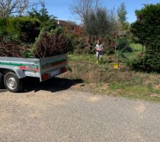 Permis de construire valid&eacute; et signature aupr&egrave;s du notaire valid&eacute; le vendredi 8 avril.
Arrachage de la haie pour le chemin d'acc&egrave;s.